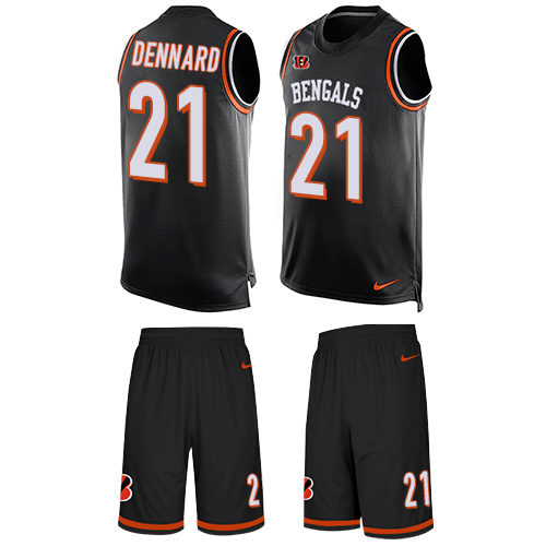 Men's Limited Darqueze Dennard Nike Jersey Black - #21 Tank Top Suit NFL Cincinnati Bengals